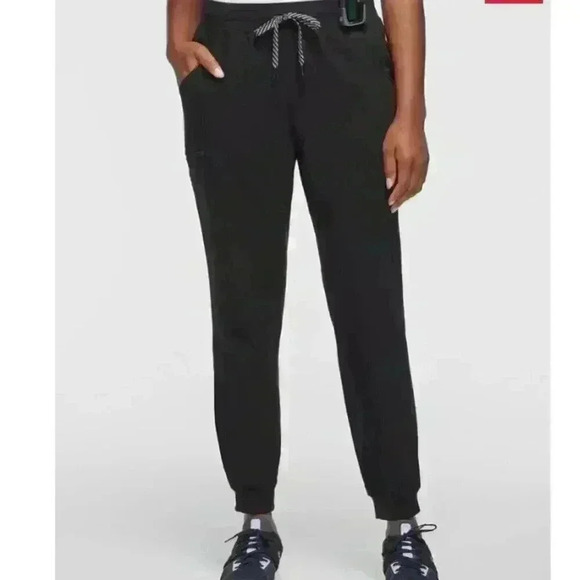 BRAND NEW WITH TAGS Jaanuu Women's Essential 5-Pocket Jogger SOLID BLACK COLOR - Picture 2 of 5